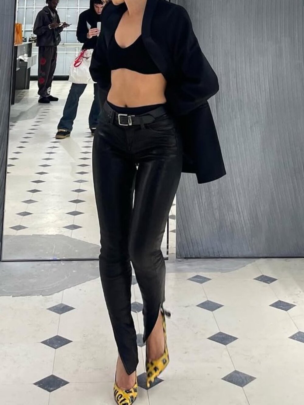 J Brand L8001 Skinny Lamb Leather Pants Size 27 Black